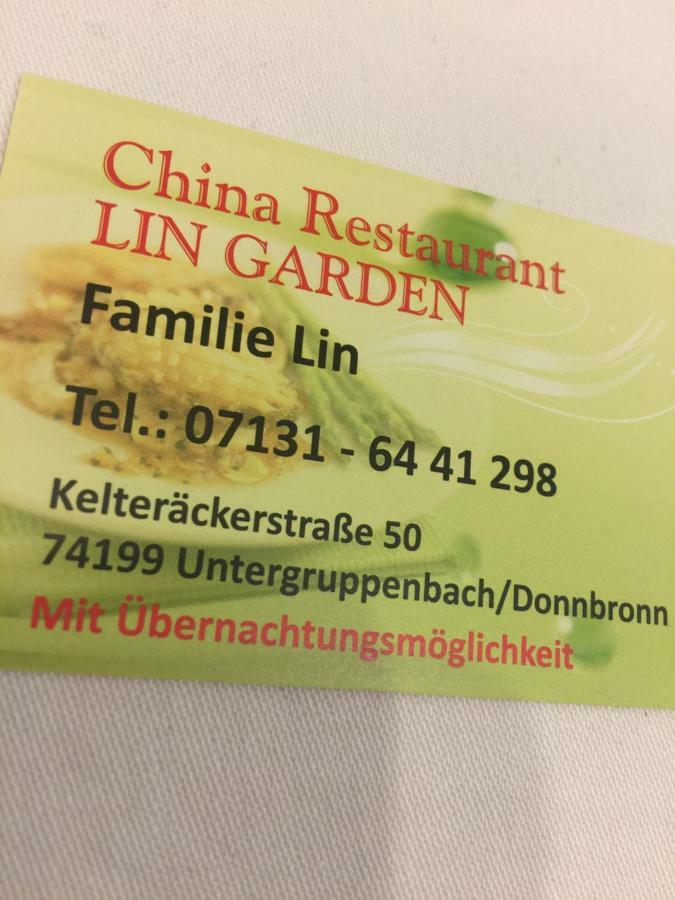 Gaststaette Lin Garden 호텔 Untergruppenbach 외부 사진